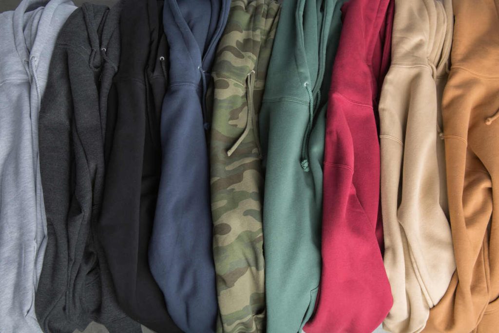 hoodies in different colors