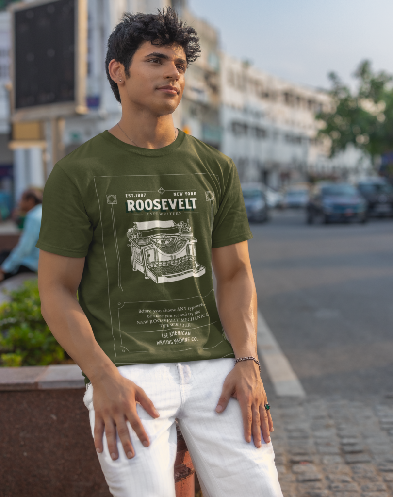 Olive green t-shirt for men, a trendy choice for casual wear