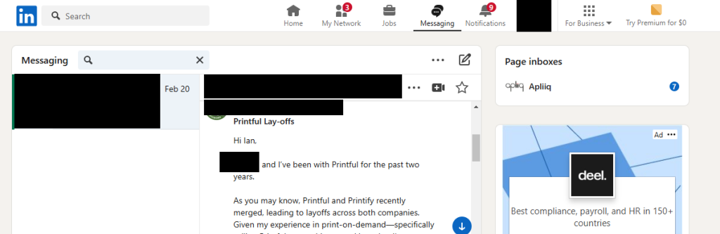 outreach from previous printful employees