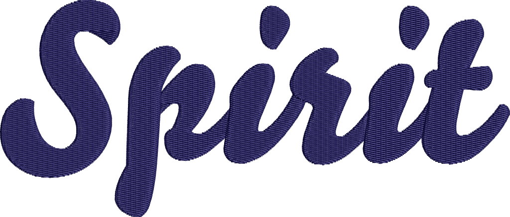 Bello Script Pro font in Tatami fill – expressive cursive for oversized embroidery designs