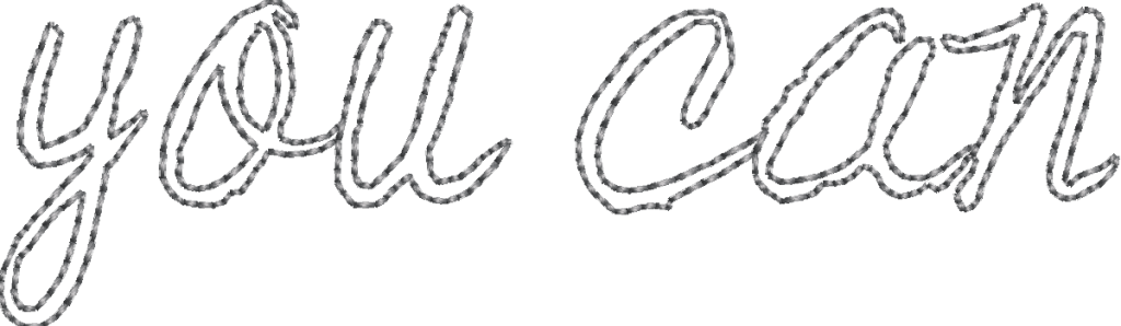 Homemade Apple font for embroidery – casual handwritten style in running stitch
