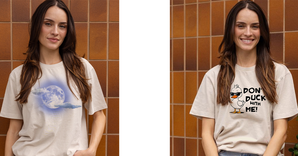 Pigment dye premium women’s t-shirt with custom print – unique Etsy women’s clothing style for standout shops