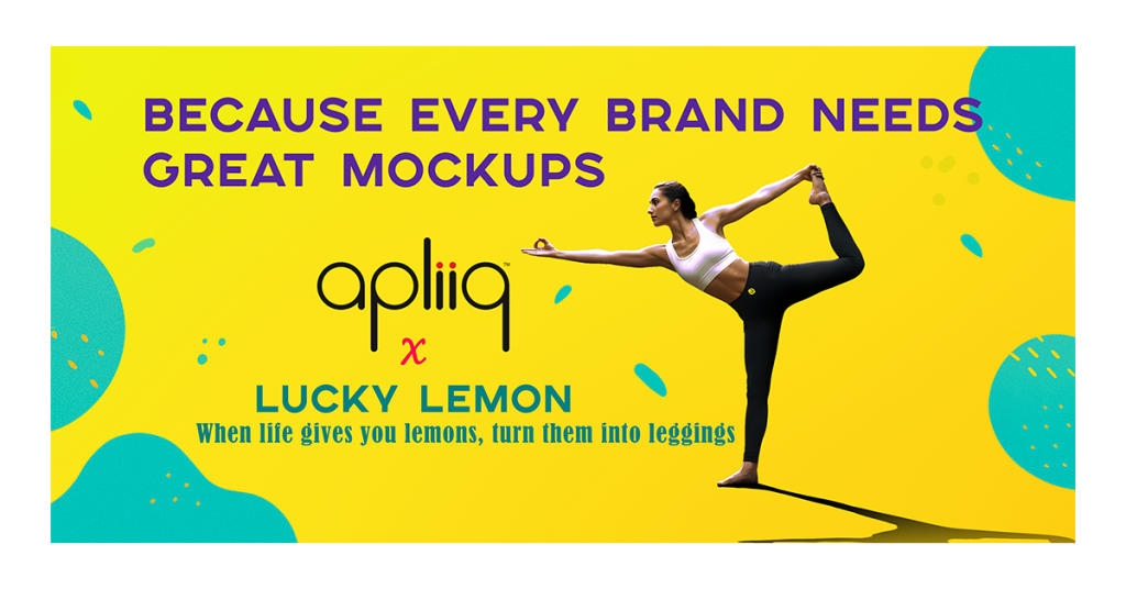 New yoga pant mockups by Apliiq showing custom branding and logo placement on leggings
