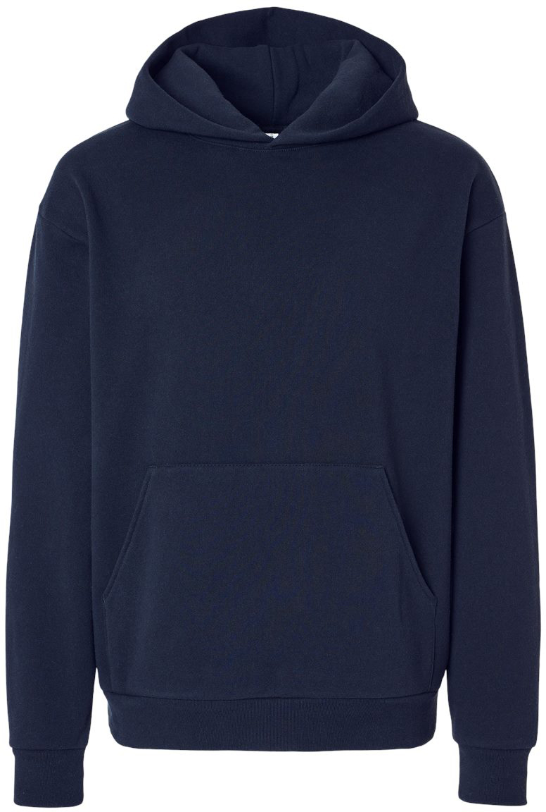 Independent Trading Co Mainstreet Hooded Sweatshirt (IND420XD) in classic navy color