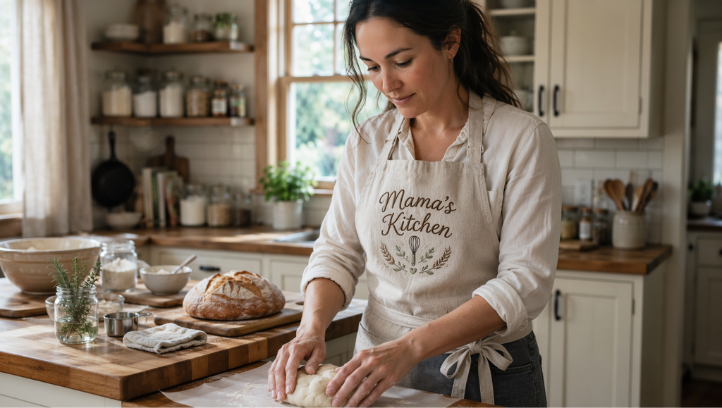 Custom Embroidered Aprons available on apliiq for customization 