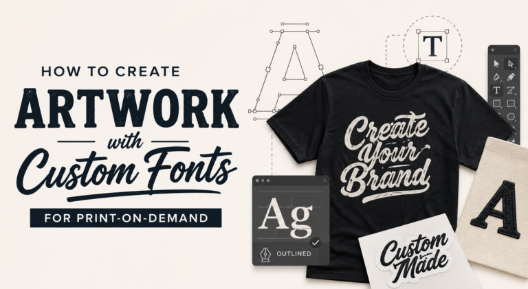 How to Create Artwork with Custom Fonts for Print-on-Demand
